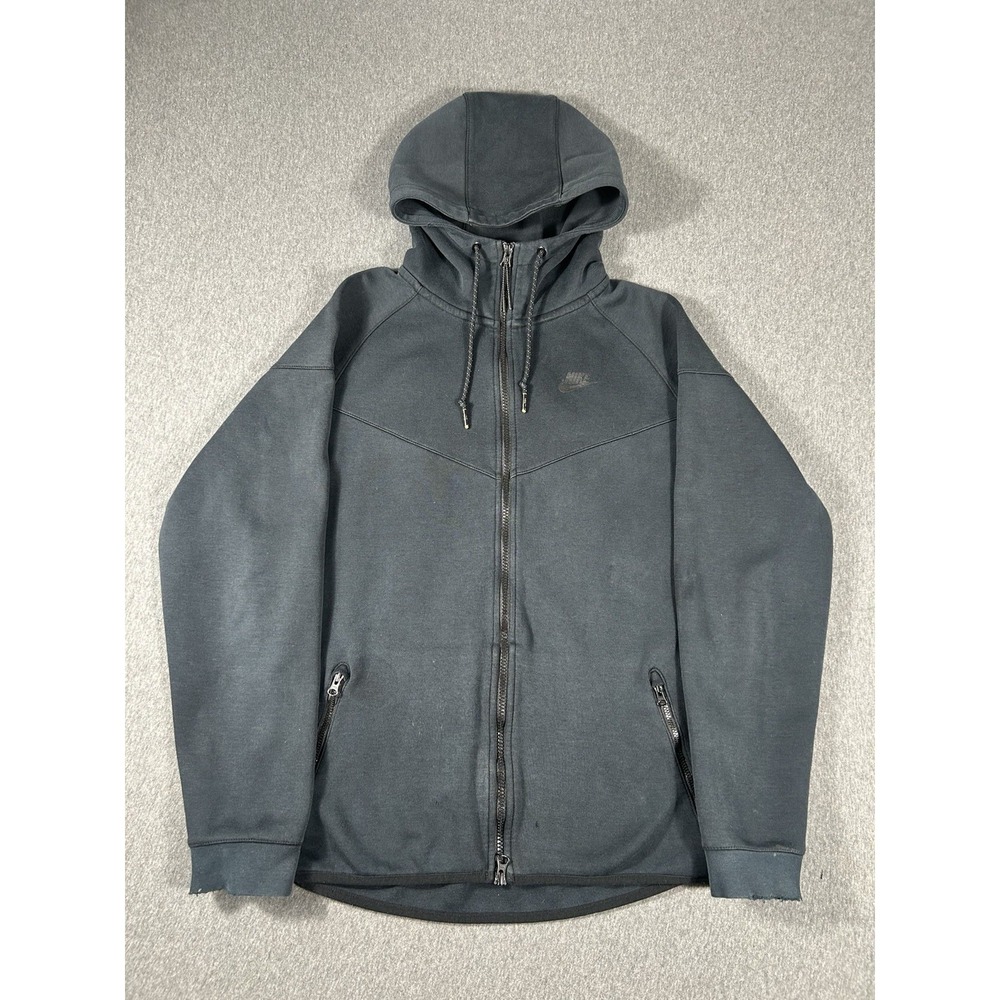 Nike Tech‎ Fleece Full-Zip Hoodie Black Size L